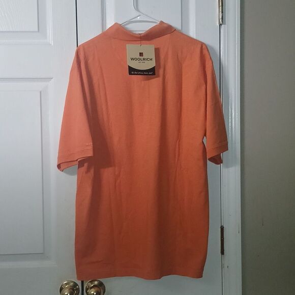 Woolrich men's orange polo casual shirt Sz M NWT - Picture 4 of 8